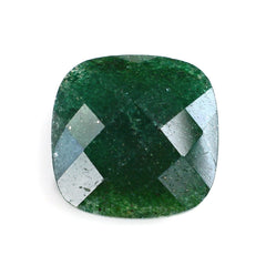 GREEN AVENTURINE BRIOLETTE CUSHION (DARK) 12MM 6.03 Cts.