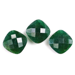 GREEN AVENTURINE BRIOLETTE CUSHION (DARK) 12MM 6.03 Cts.