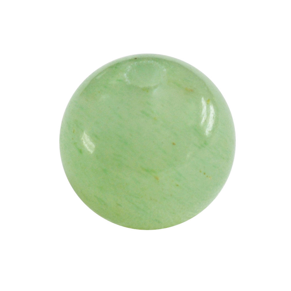GREEN AVENTURINE PLAIN ROUND BALLS (FULL DRILL 1.50MM) (LITE) 8MM 3.64 Cts.