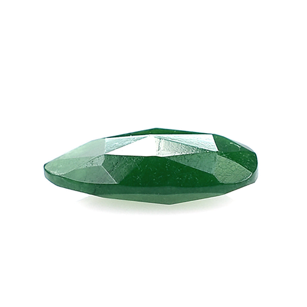 GREEN AVENTURINE (DARK) ROSE CUT BRIOLETTE PEARISH 12X8MM 2.16 Cts.