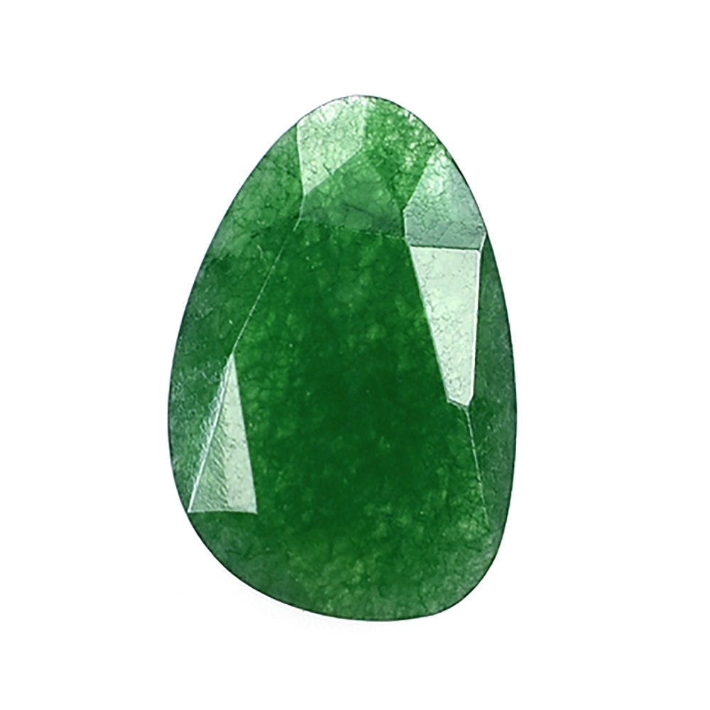 GREEN AVENTURINE (DARK) ROSE CUT BRIOLETTE PEARISH 12X8MM 2.16 Cts.
