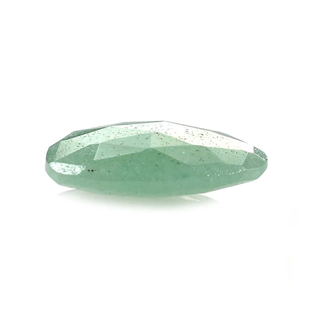 GREEN AVENTURINE ROSE CUT BRIOLETTE PEARISH (MEDIUM) 14X10MM 3.69 Cts.