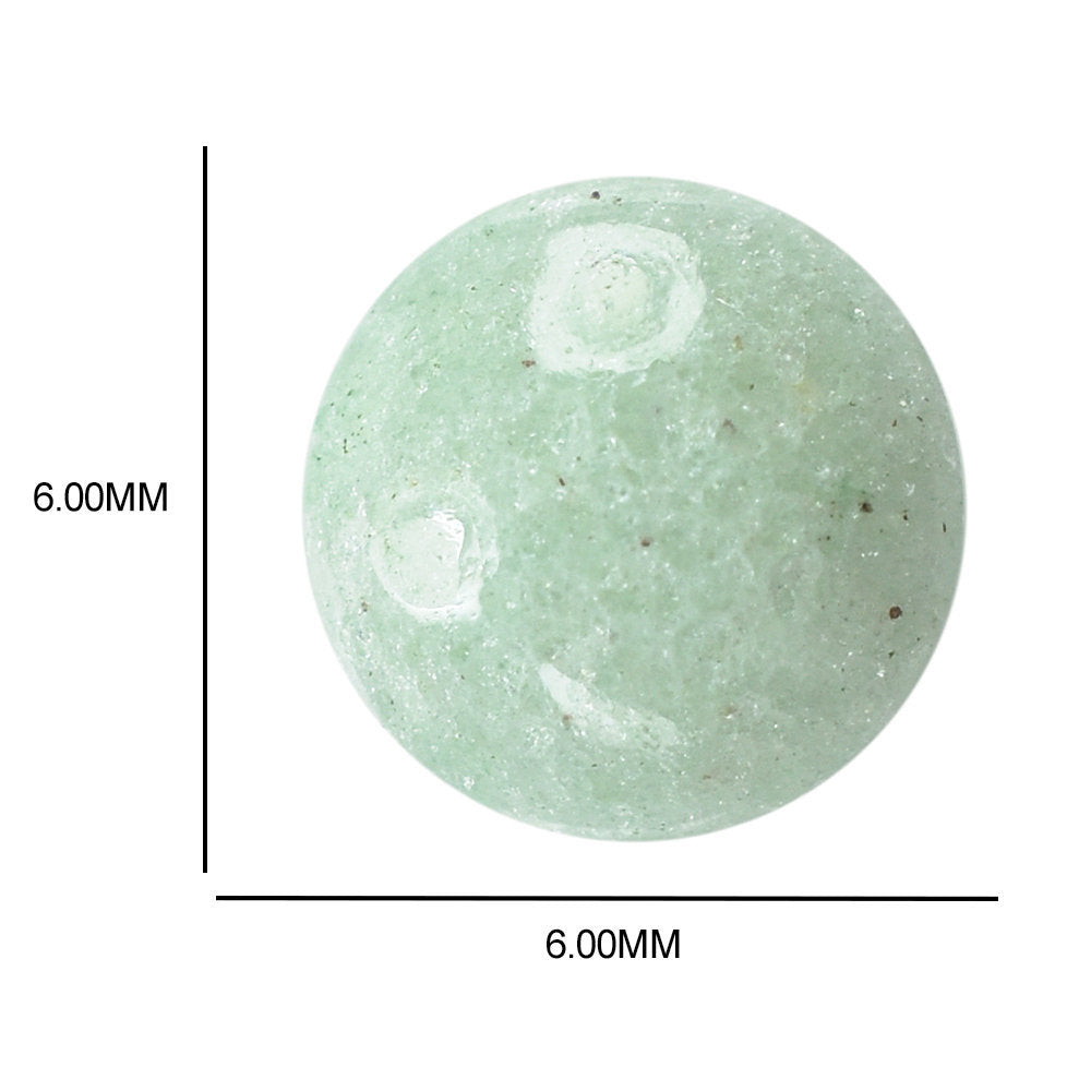 GREEN AVENTURINE PLAIN LENTIL ROUND (LIGHT GREEN)(CLEAN) 6.00X6.00 MM 0.80 CTS