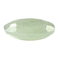 GREEN AVENTURINE IRREGULAR FACETED BRIOLETTE OVAL (LIGHT GREEN) 10.00X7.30 MM 1.84 CTS