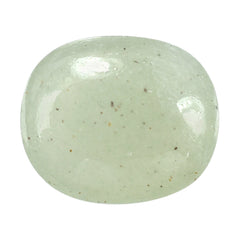 GREEN AVENTURINE PLAIN LENTIL CUSHION (LIGHT GREEN)(OPAQUE) 7.20X6.10 MM 1.12 CTS