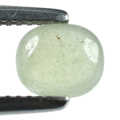 GREEN AVENTURINE PLAIN LENTIL CUSHION (LIGHT GREEN)(OPAQUE) 7.20X6.10 MM 1.12 CTS