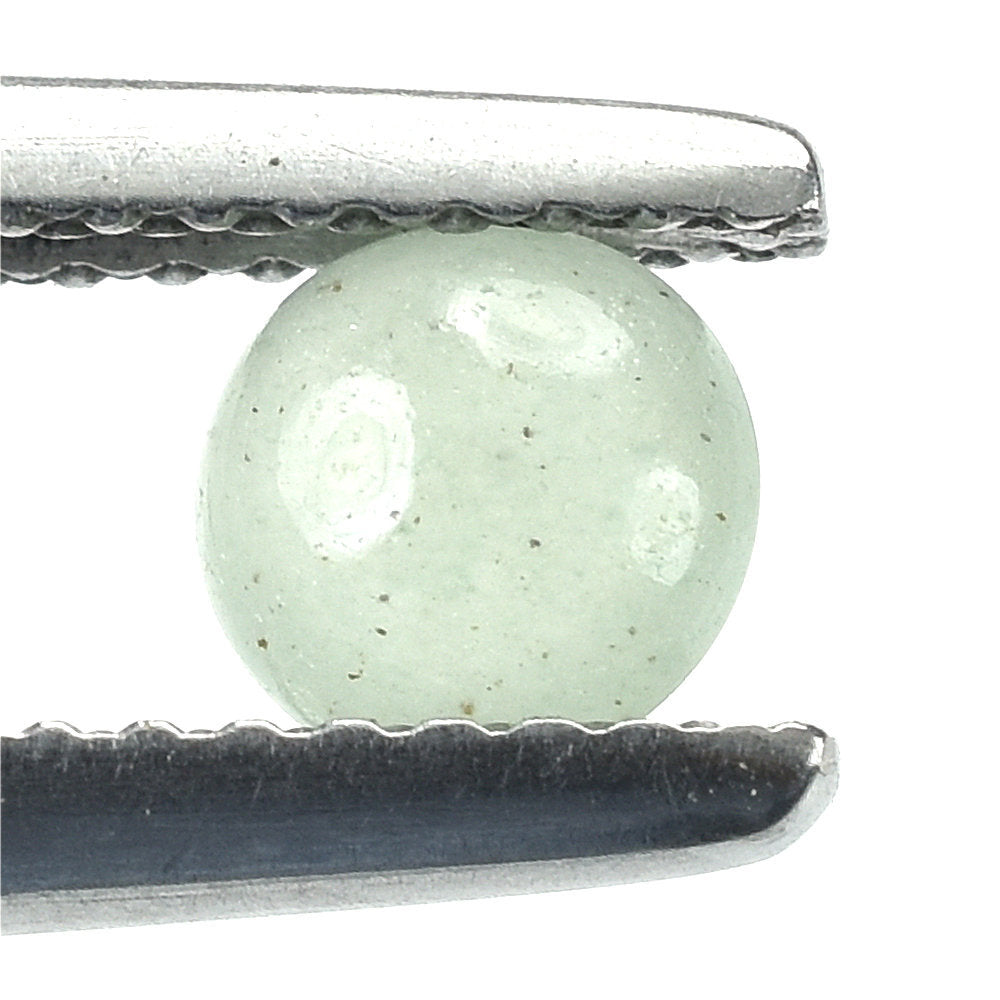 GREEN AVENTURINE PLAIN LENTIL ROUND (LIGHT GREEN)(OPAQUE) 5.00X5.00 MM 0.51 CTS