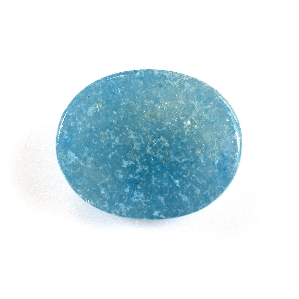 GREEN BLUE QUARTZ OVAL CAB 10X8MM 2.80 Cts.