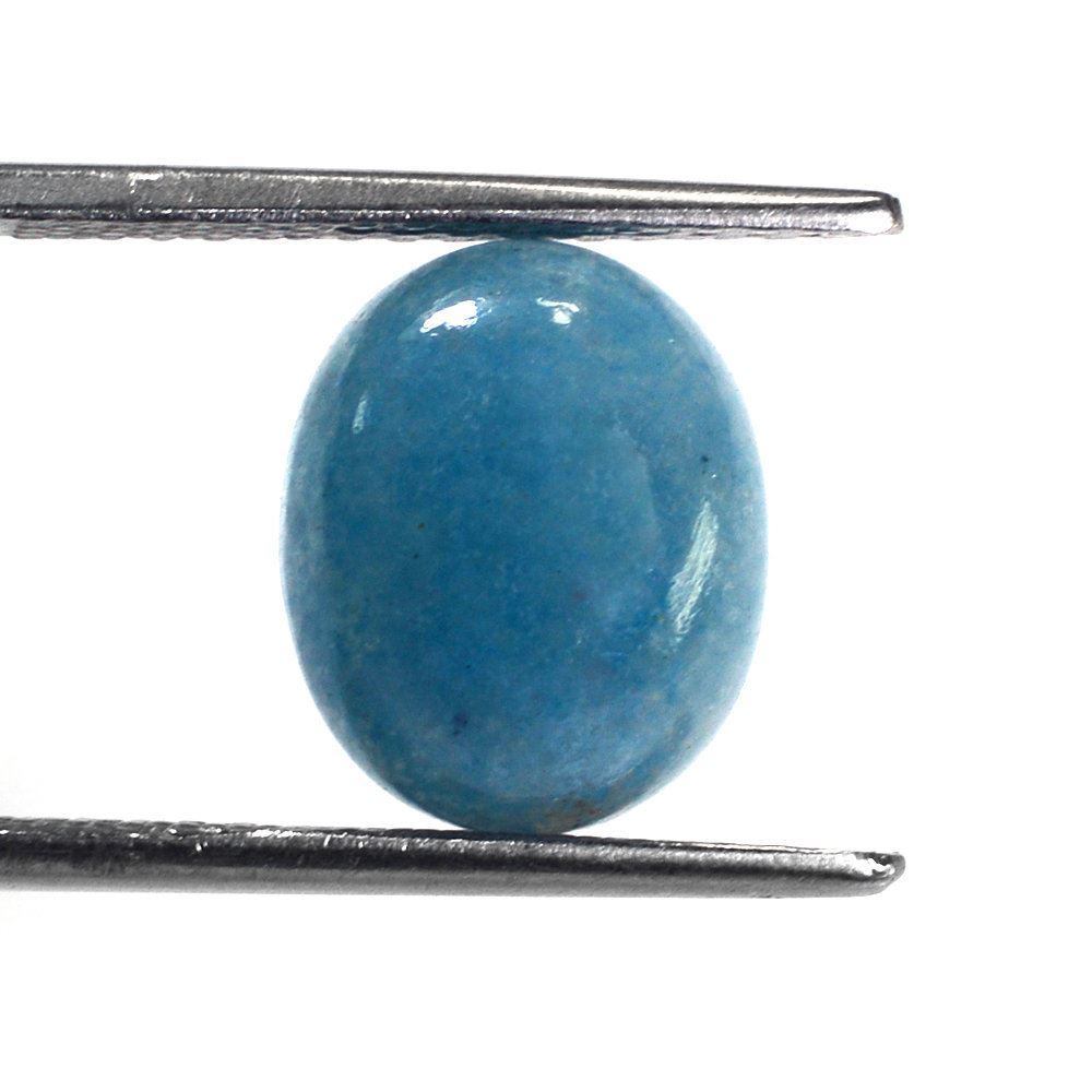 GREEN BLUE QUARTZ OVAL CAB 12X10MM 4.79 Cts.