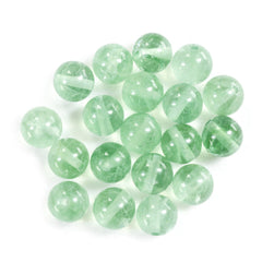 GREEN FLUORITE PLAIN ROUND BALLS (FULL DRILL 1.50MM) (SI) 10MM 8.35 Cts.
