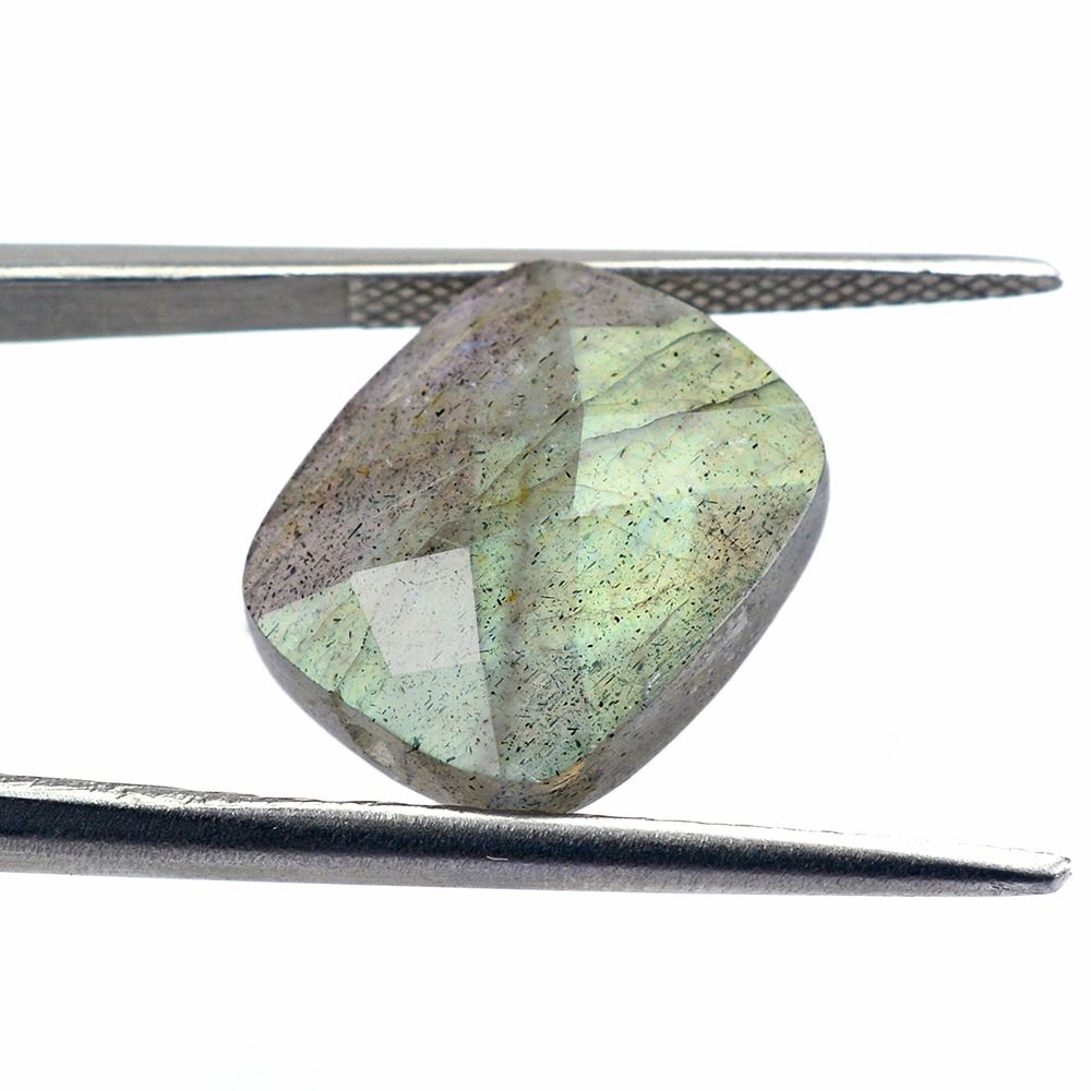 LABRADORITE BRIOLETTE CUSHION (F/B) 14X12MM 8.60 Cts.