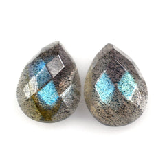 LABRADORITE CHECKER PEAR CAB 8X6MM 1.13 Cts.