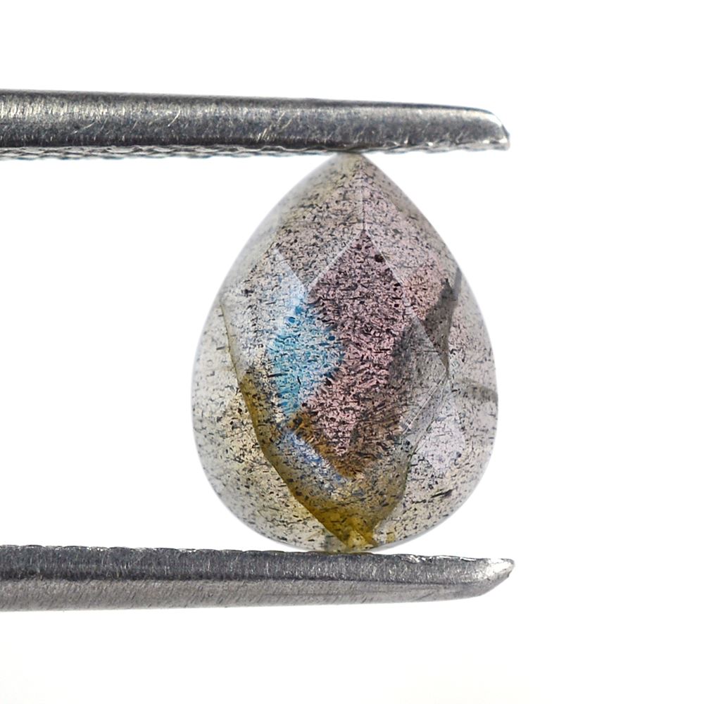 LABRADORITE CHECKER PEAR CAB 8X6MM 1.13 Cts.