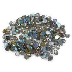 LABRADORITE CHECKER PEAR CAB 8X6MM 1.13 Cts.