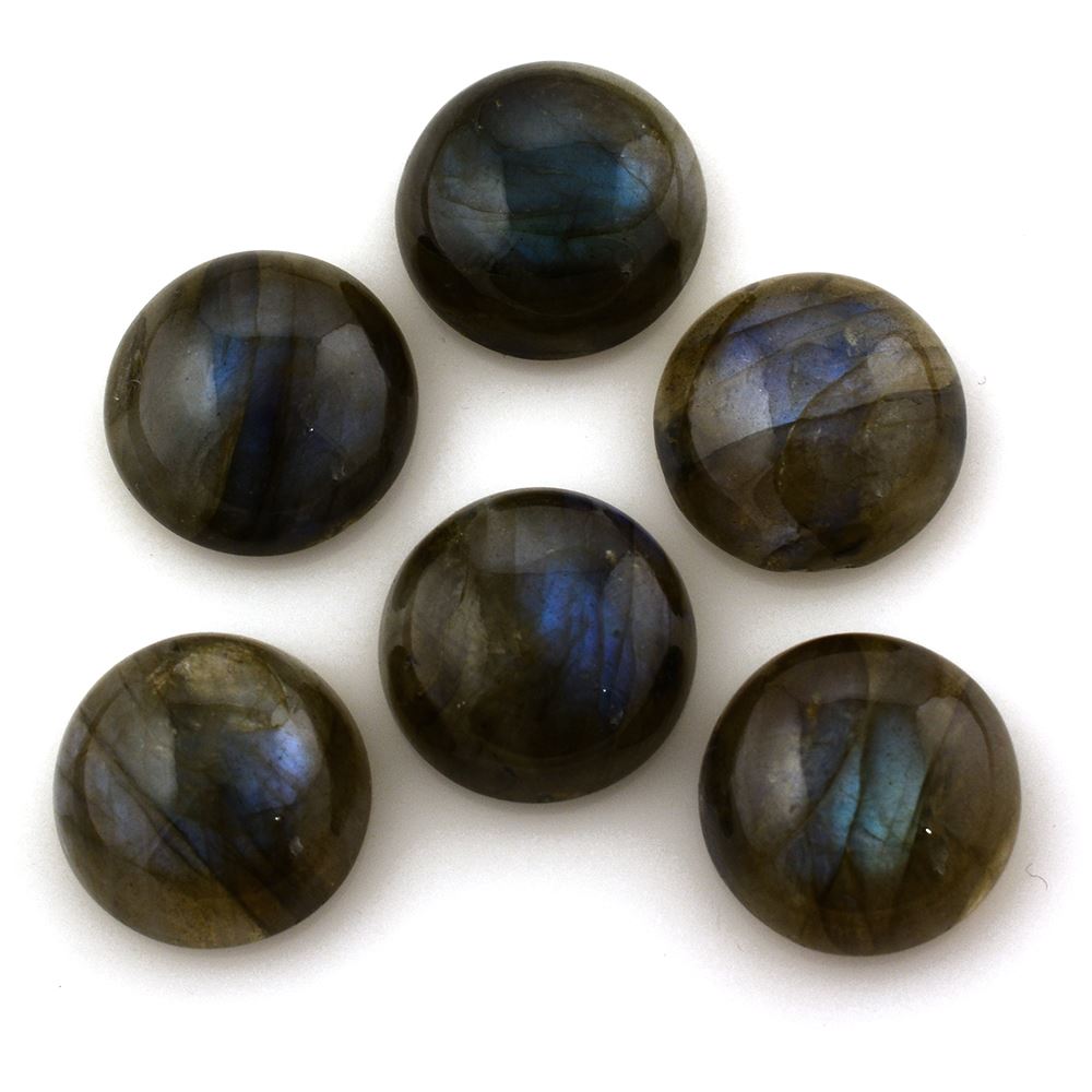 LABRADORITE ROUND CAB 15MM 11.49 Cts.