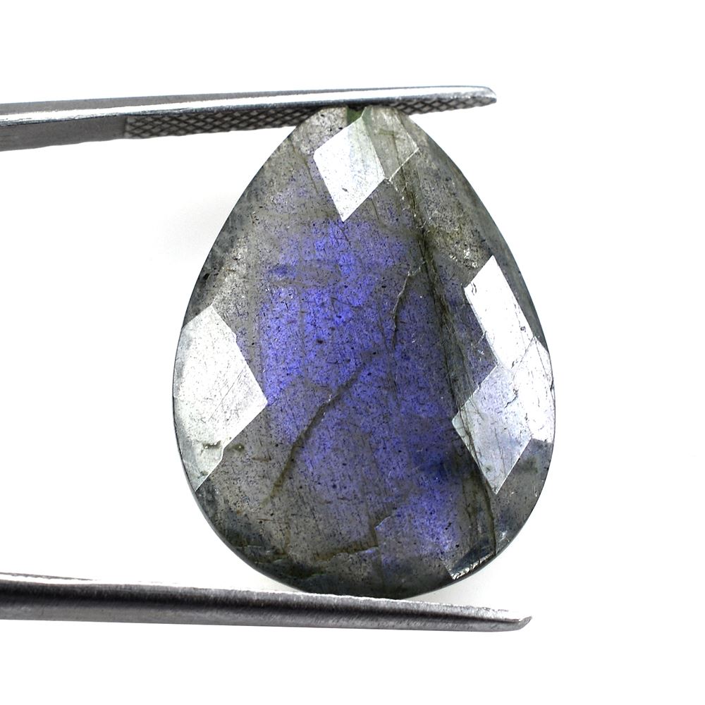 LABRADORITE BRIOLETTE PEAR (SUPER) (WITH HALF DRILL) 24X18MM 16.48 Cts.