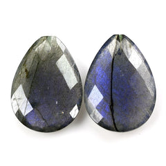 LABRADORITE BRIOLETTE PEAR (SUPER) (WITH HALF DRILL) 24X18MM 16.48 Cts.