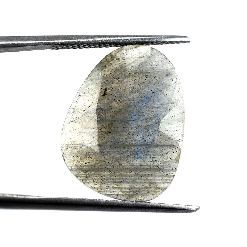 LABRADORITE ROSE CUT BRIOLETTE IRREGULAR PEARISH 20X15MM 7.60 Cts.