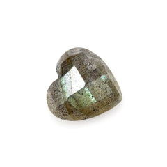 LABRADORITE CHECKER HEART CAB 8MM 1.77 Cts.