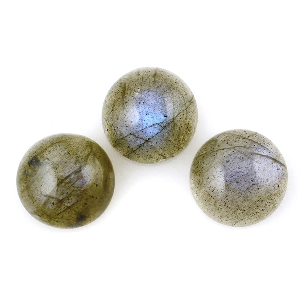LABRADORITE ROUND CAB (NICE BLUE SHINE) 9MM 2.91 Cts.