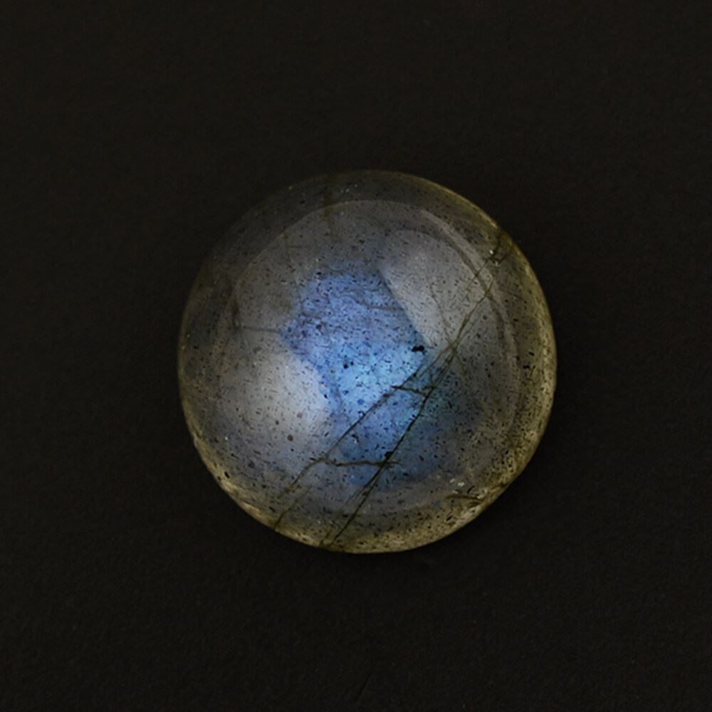 LABRADORITE ROUND CAB (NICE BLUE SHINE) 9MM 2.91 Cts.