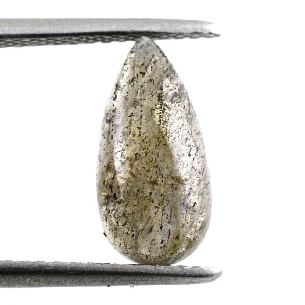 LABRADORITE PEAR CAB GREEN 12X6MM 2.25 Cts.