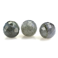GREY LABRADORITE FACETED BALLS 8MM 3.90 Cts.