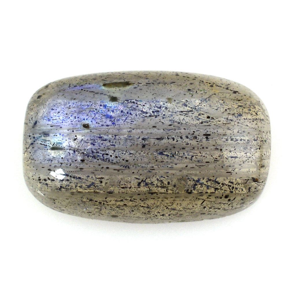GREY LABRADORITE CUSHION CAB (BLUE GREEN) 16X10MM 7.47 Cts.