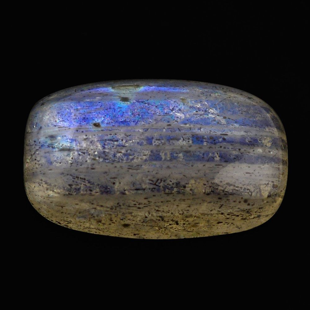 GREY LABRADORITE CUSHION CAB (BLUE GREEN) 16X10MM 7.47 Cts.