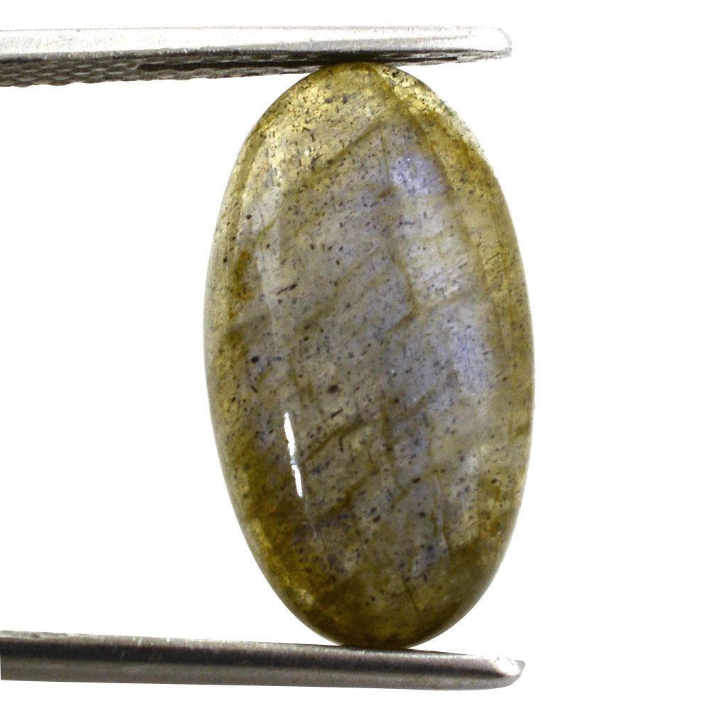 GREY LABRADORITE OVAL CAB (NICE BLUE) 18X10MM 7.70 Cts.