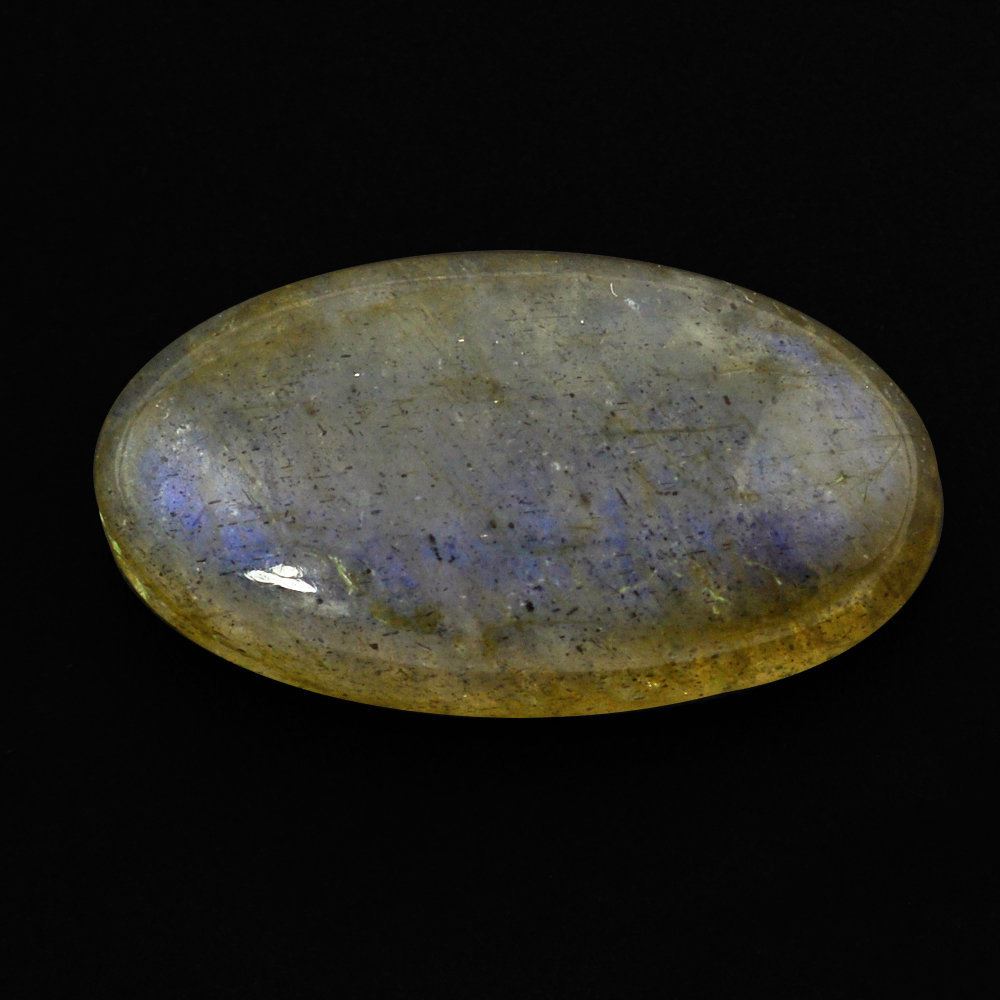GREY LABRADORITE OVAL CAB (NICE BLUE) 18X10MM 7.70 Cts.