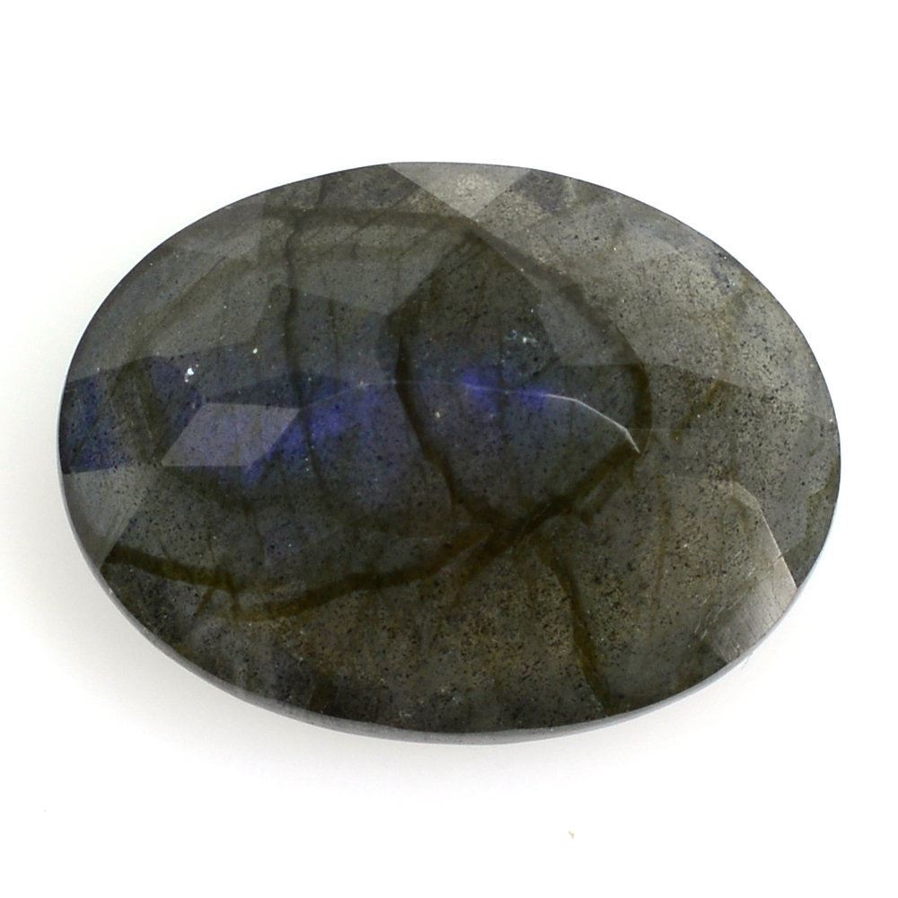 GREY LABRADORITE CUT OVAL (BLUE) 16X12MM 8.73 Cts.