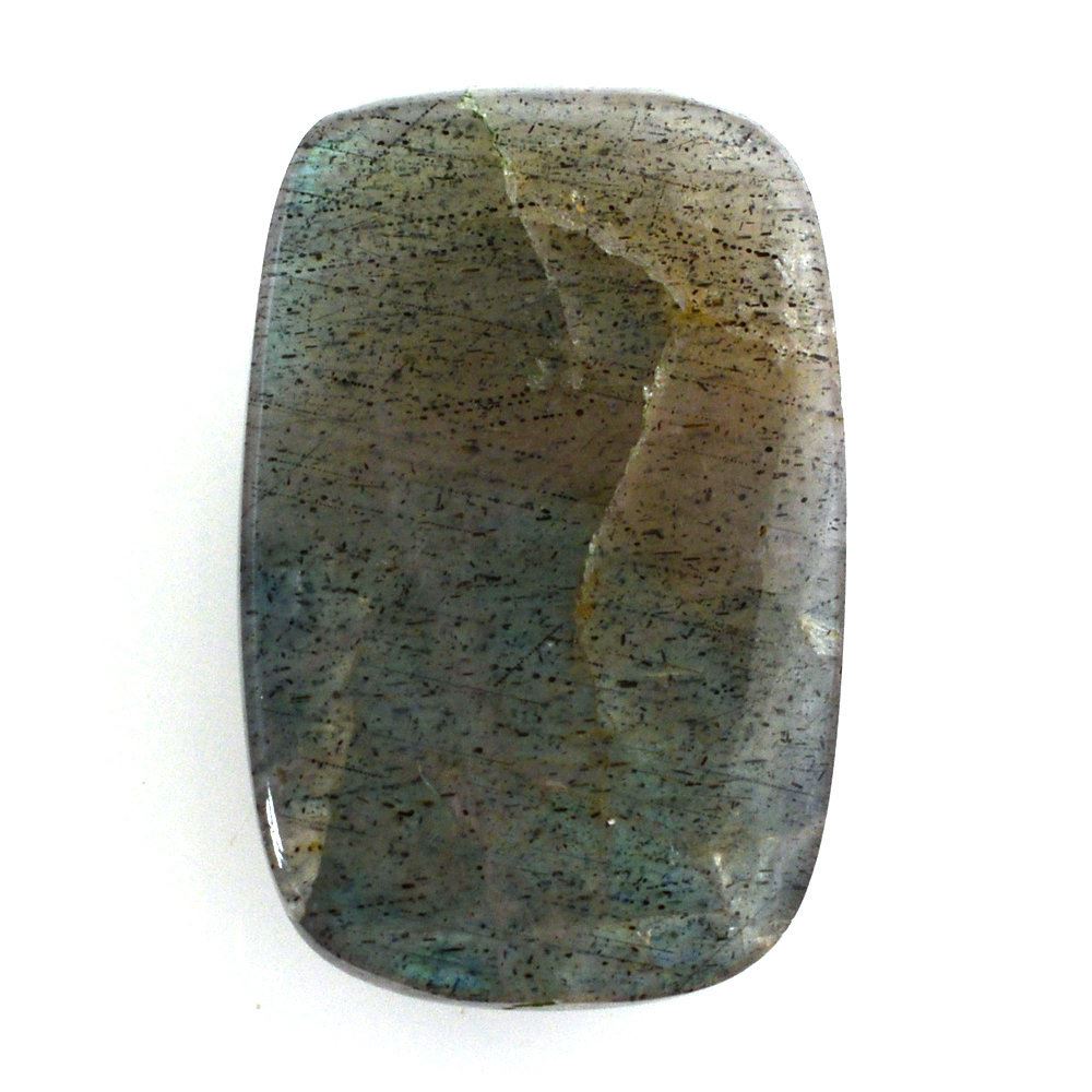 GREY LABRADORITE CUSHION CAB (BLUE GREEN) 16X10MM 7.40 Cts.