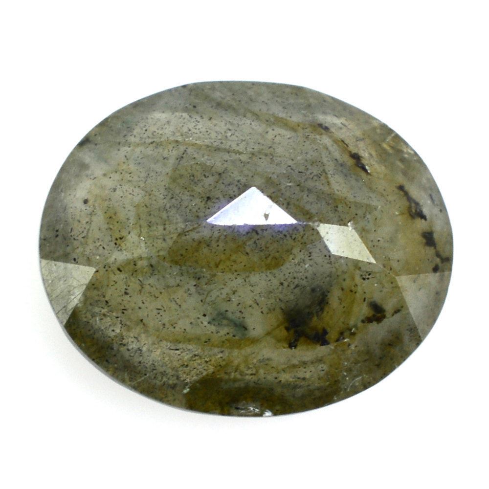 GREY LABRADORITE CUT OVAL 12X10MM 4.20 Cts.