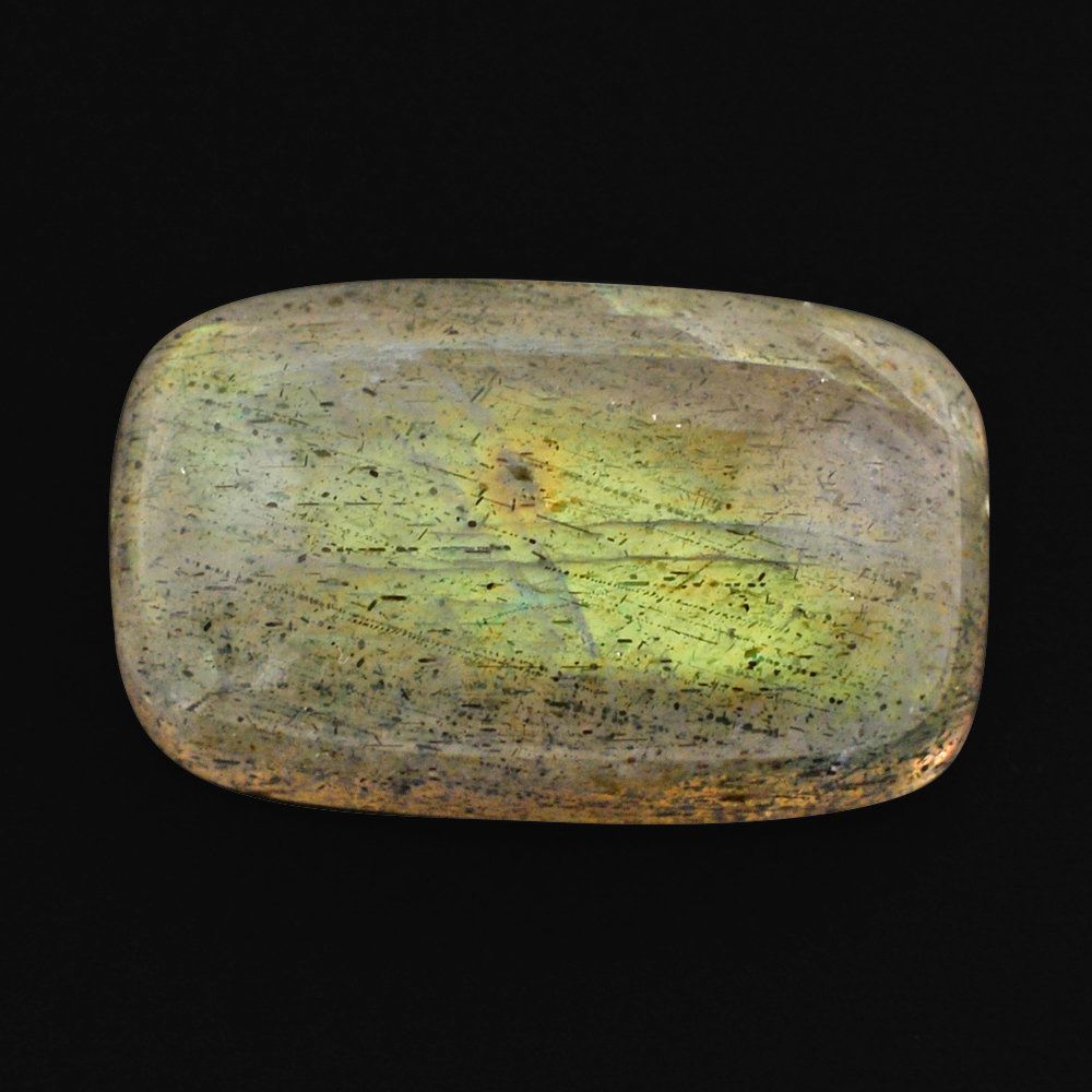 GREY LABRADORITE CUSHION CAB (BLUE GREEN) 16X10MM 7.50 Cts.