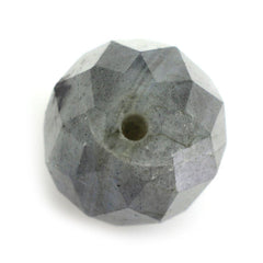 GREY LABRADORITE FACETED DROPS (HALF DRILL) 14X10MM 11.36 Cts.