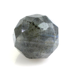 GREY LABRADORITE FACETED DROPS (HALF DRILL) 14X10MM 11.36 Cts.