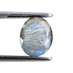 LABRADORITE ROSE CUT IRREGULAR OVAL (BLUE SHINE) 10X8MM 1.76 Cts.