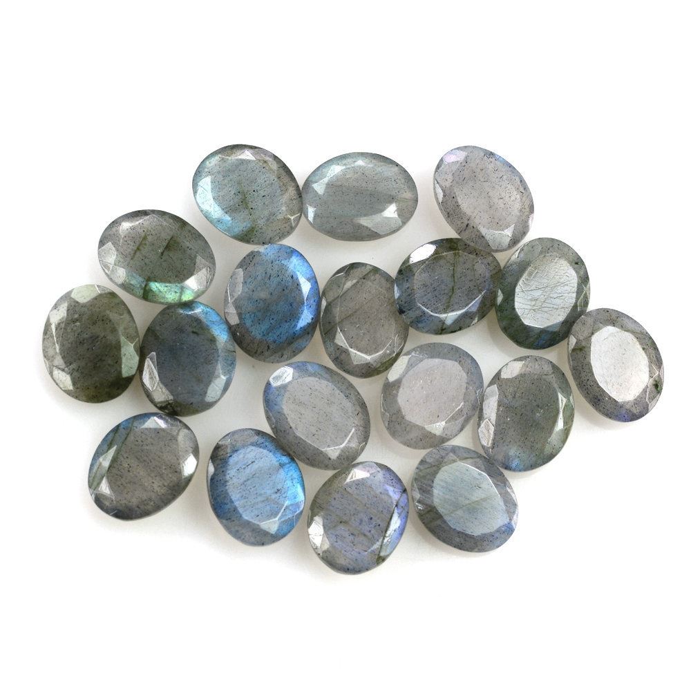 LABRADORITE ROSE CUT IRREGULAR OVAL (BLUE SHINE) 10X8MM 1.76 Cts.