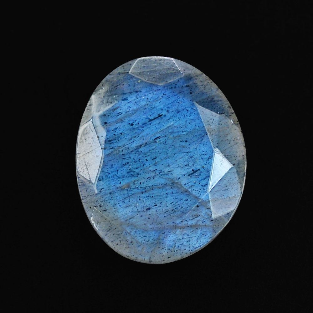 LABRADORITE ROSE CUT IRREGULAR OVAL (BLUE SHINE) 10X8MM 1.76 Cts.