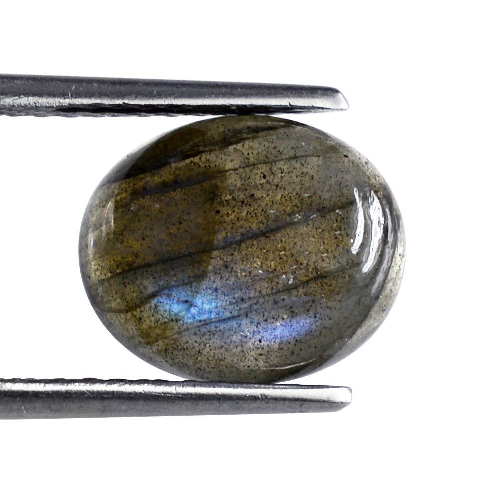 GREY LABRADORITE OVAL CAB 12X10MM 4.72 Cts.