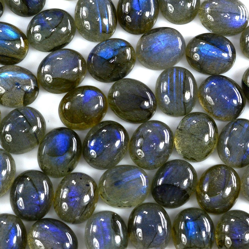 GREY LABRADORITE OVAL CAB 12X10MM 4.72 Cts.