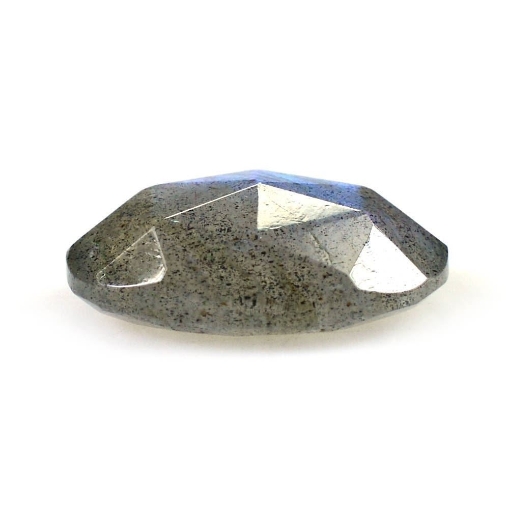 GREY LABRADORITE ONE SIDE ROSE CUT & ONE SIDE TABLE CUT OVAL 10X8MM 2.24 Cts.