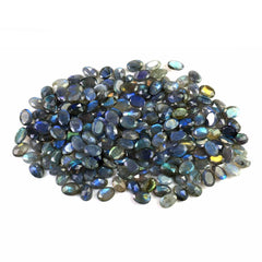 GREY LABRADORITE ONE SIDE ROSE CUT & ONE SIDE TABLE CUT OVAL 10X8MM 2.24 Cts.