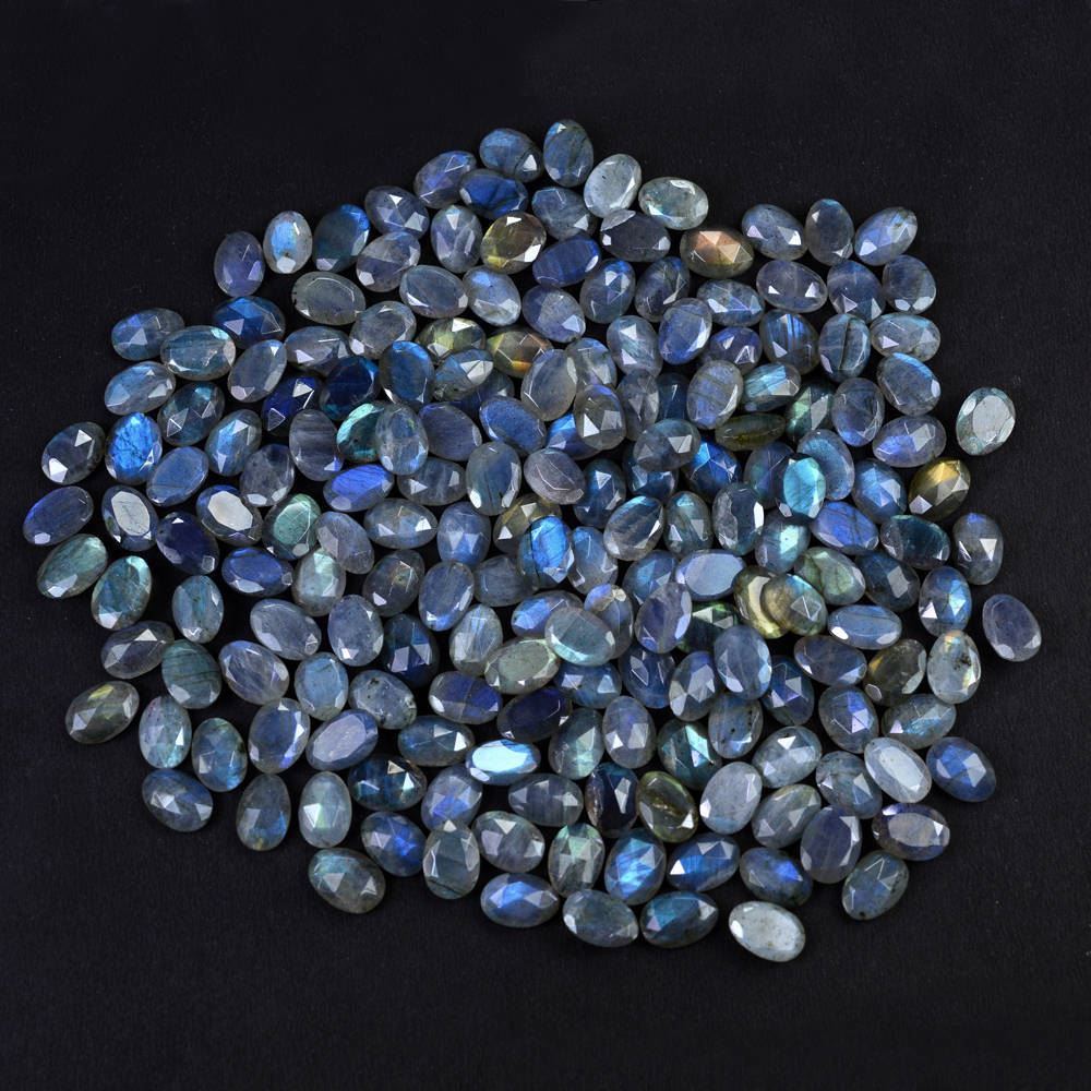 GREY LABRADORITE ONE SIDE ROSE CUT & ONE SIDE TABLE CUT OVAL 10X8MM 2.24 Cts.