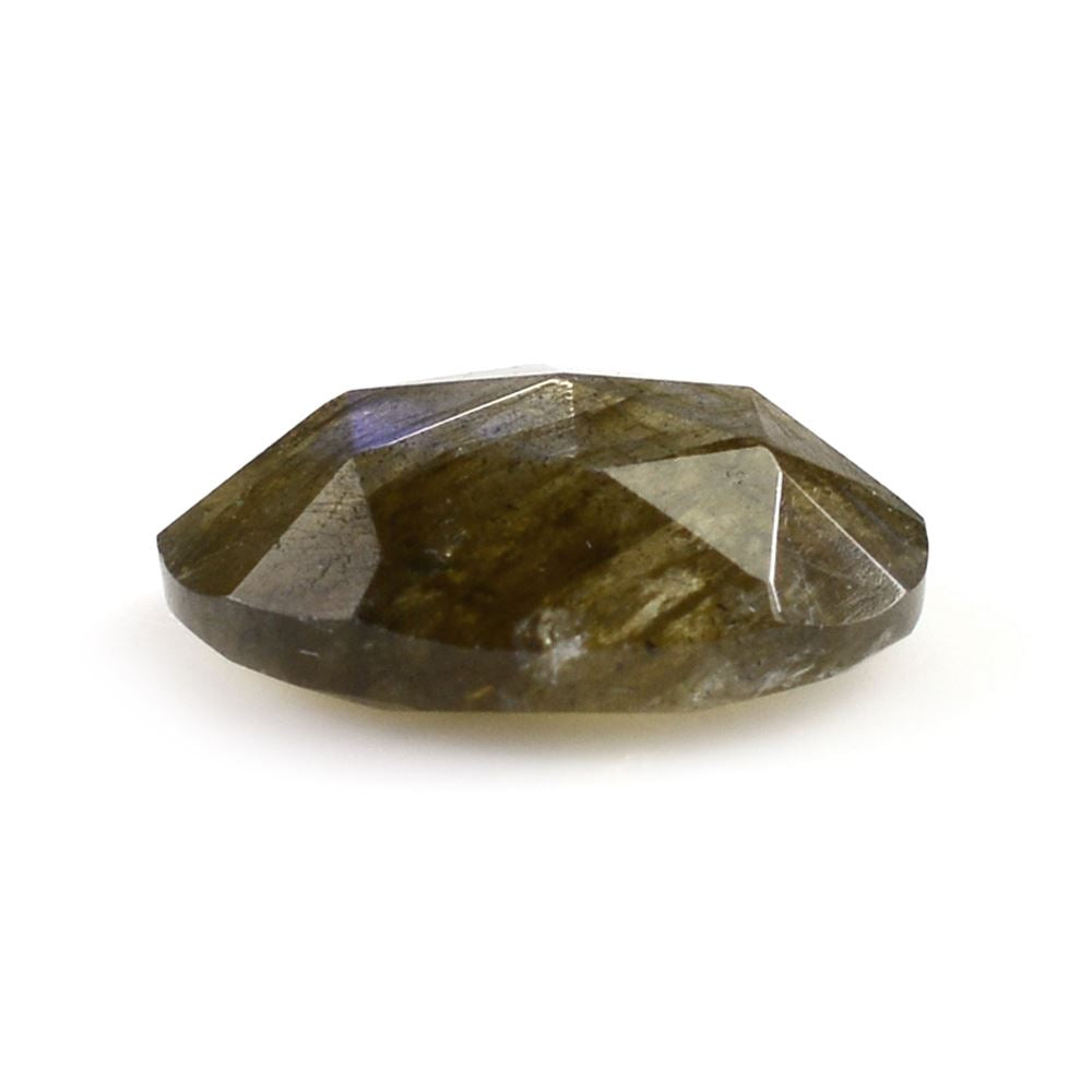 GREY LABRADORITE ONE SIDE ROSE CUT & ONE SIDE TABLE CUT OVAL 11X9MM 2.33 Cts.