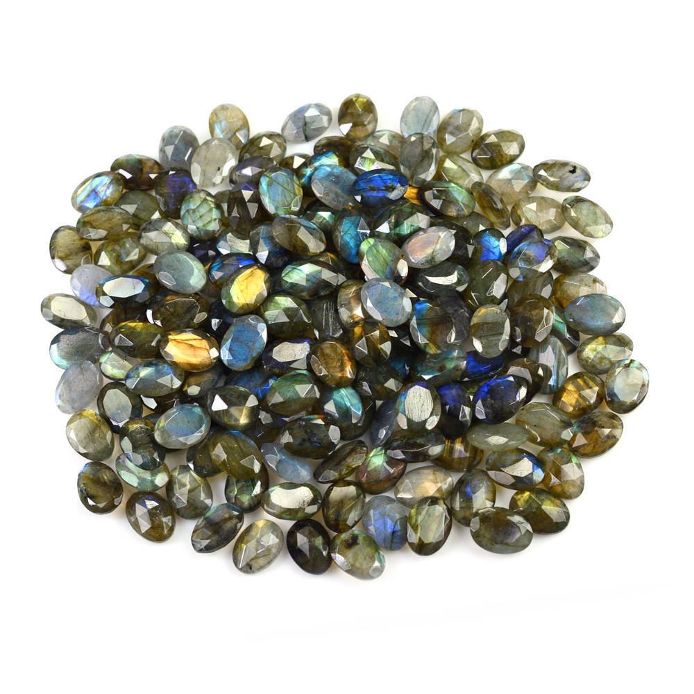 GREY LABRADORITE ONE SIDE ROSE CUT & ONE SIDE TABLE CUT OVAL 11X9MM 2.33 Cts.