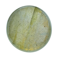 GREY LABRADORITE CHECKER CUT ROUND CAB (COPPER SHINE) 6MM 0.84 Cts.