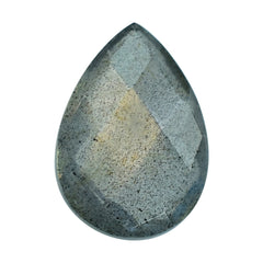GREY LABRADORITE CHECKER BRIOLETTE PEAR (COPPER SHINE) 10X7MM 1.59 Cts.