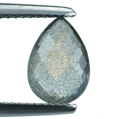 GREY LABRADORITE CHECKER BRIOLETTE PEAR (COPPER SHINE) 10X7MM 1.59 Cts.